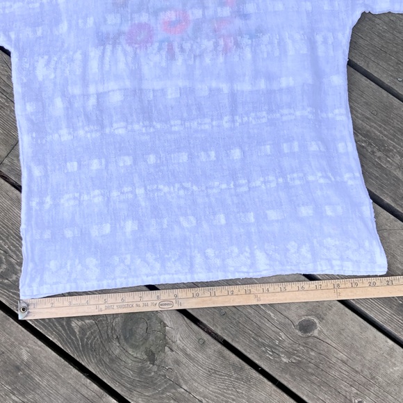 ELOHIM Top White Colorful Floral Embroidered Cotton Green Pink Blue Size Large - Picture 8 of 15